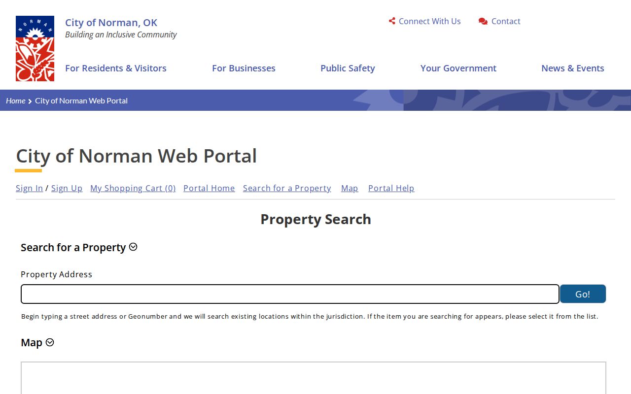 Norman residents directory City property search by street address or geonumber