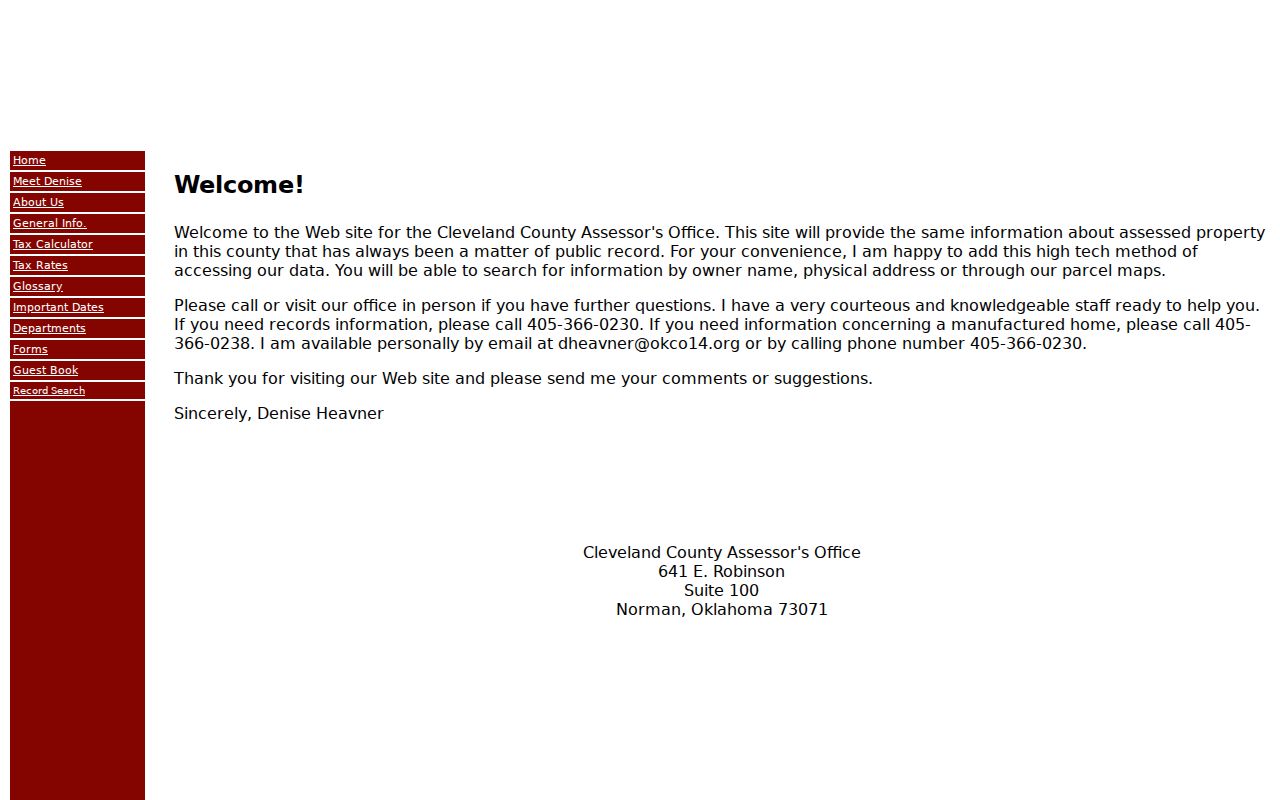Norman residents directory Cleveland County Assessor owner, address and parcel-map search